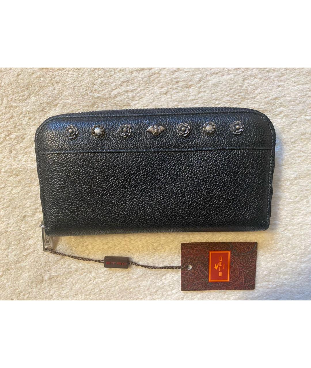 ETRO Черный кожаный кошелек, фото 9