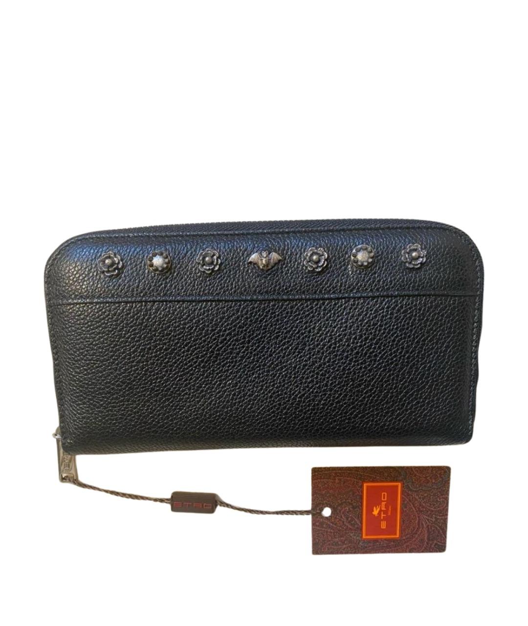 ETRO Черный кожаный кошелек, фото 10
