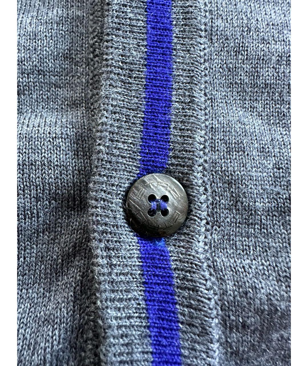 ETRO Антрацитовый шерстяной кардиган, фото 8