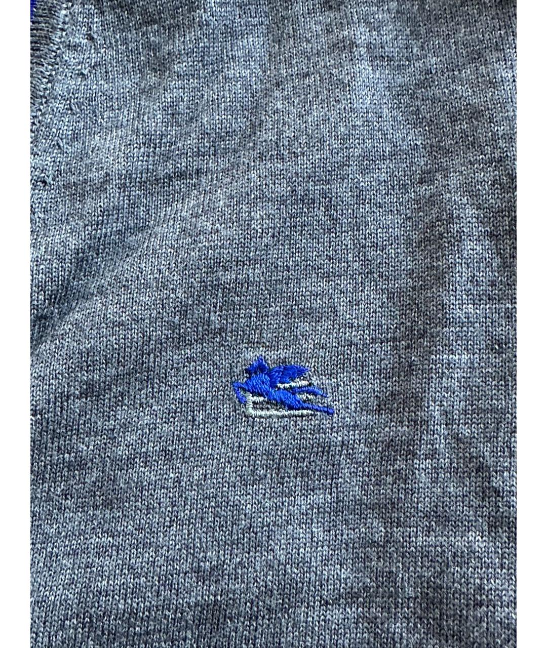 ETRO Антрацитовый шерстяной кардиган, фото 6