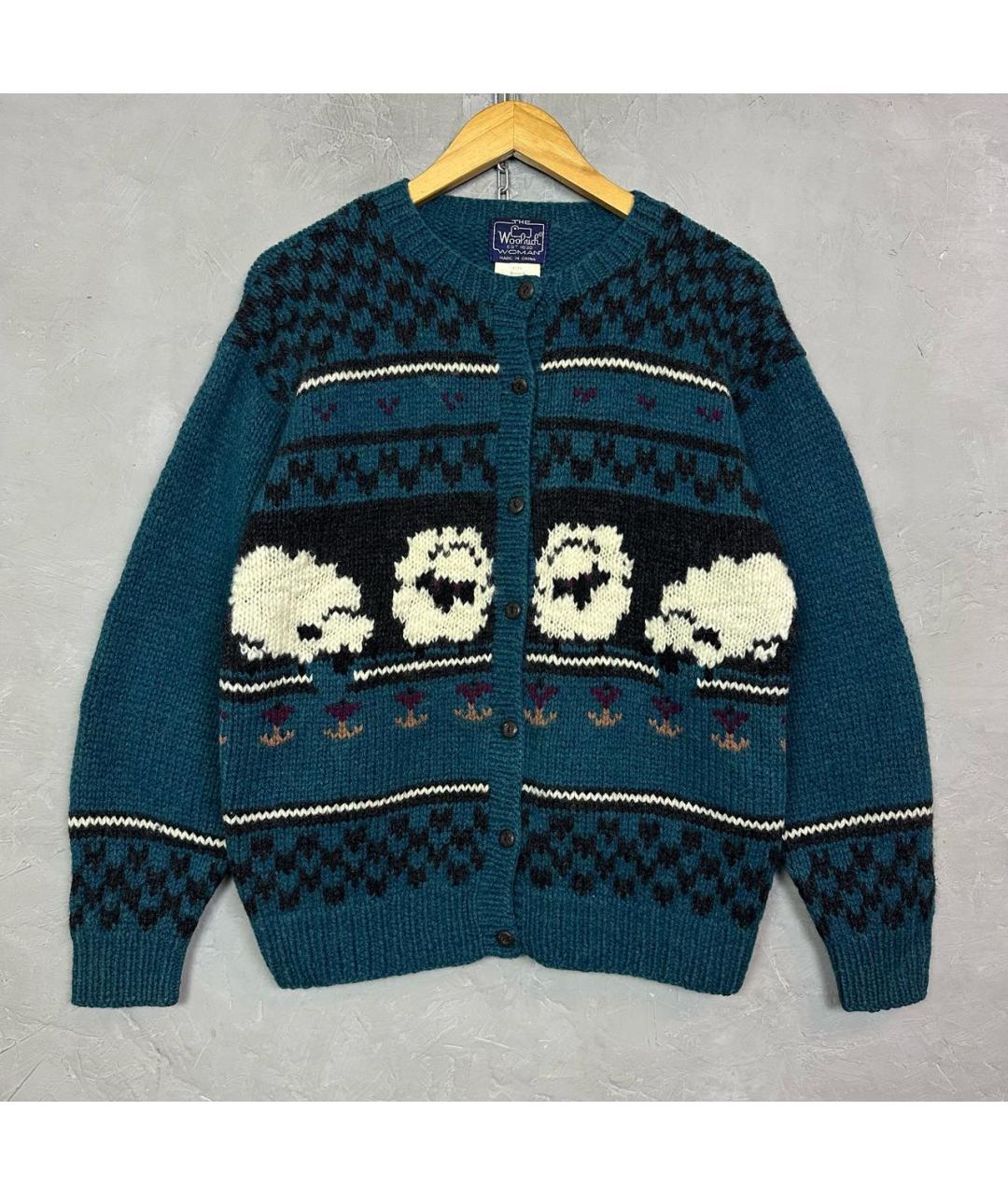 WOOLRICH Зеленый шерстяной кардиган, фото 7