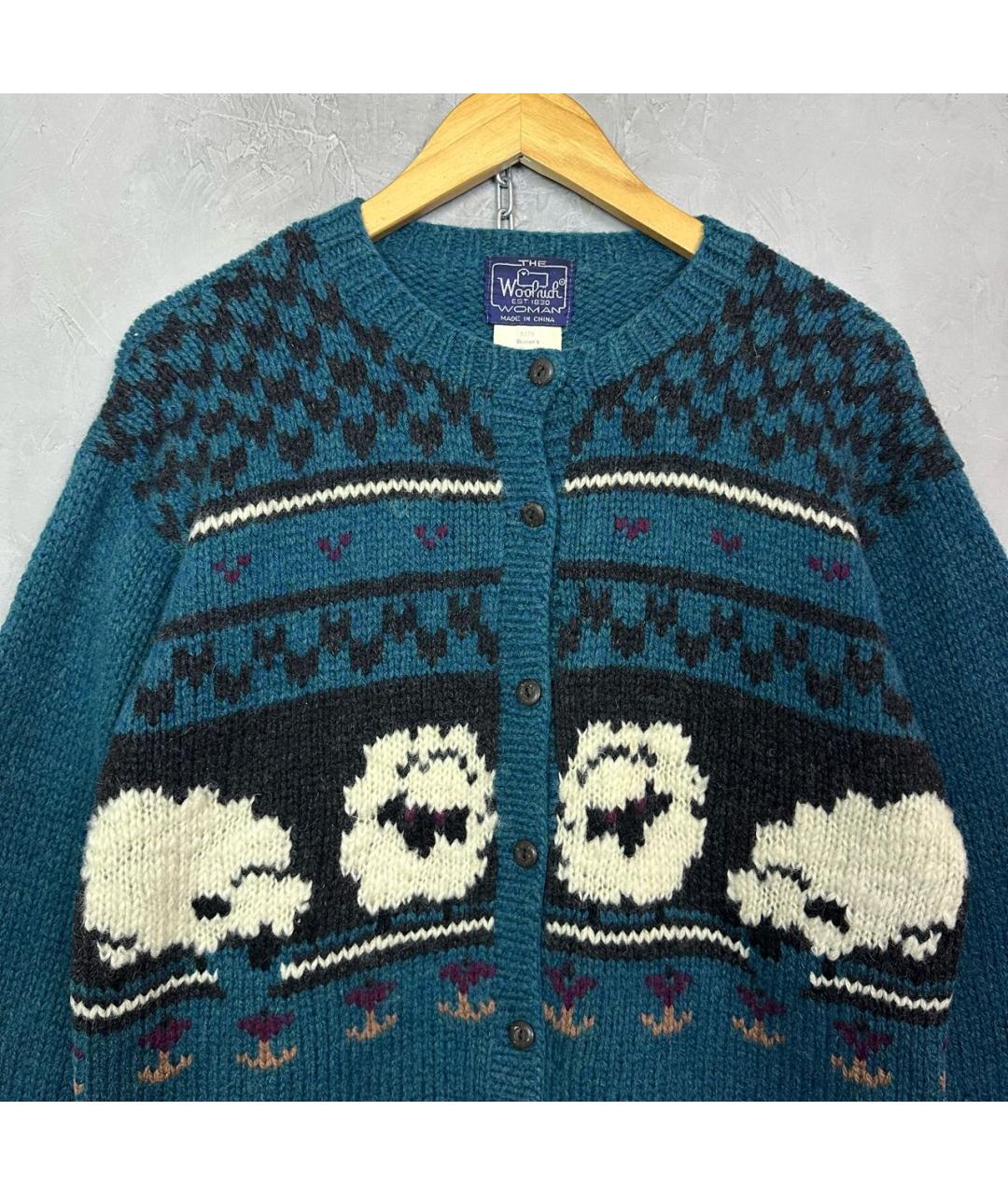 WOOLRICH Зеленый шерстяной кардиган, фото 3