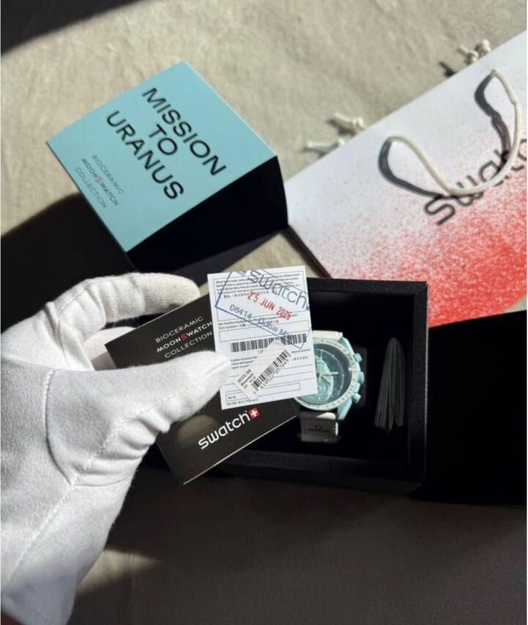 Swatch Бирюзовые керамические часы, фото 5