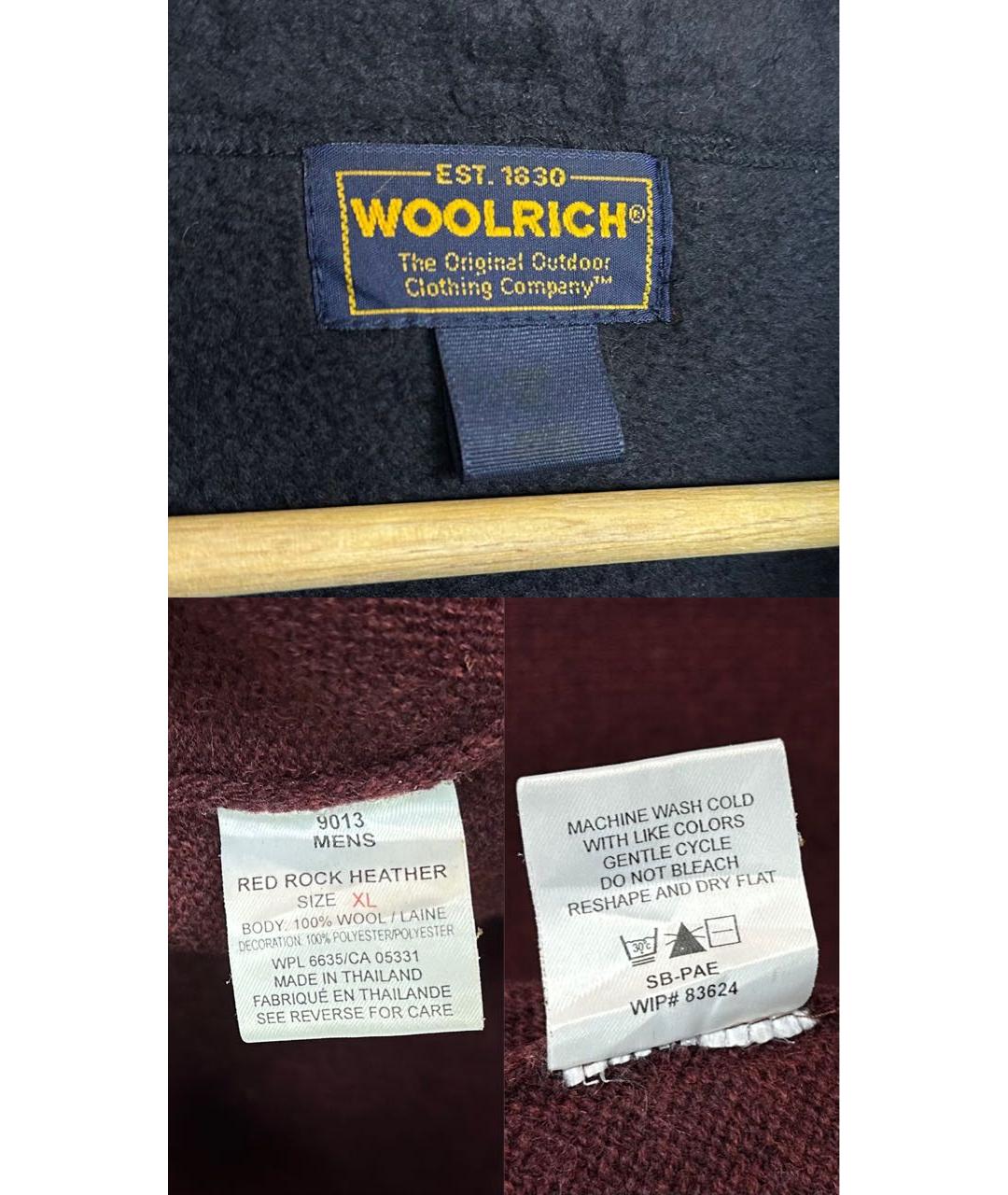 WOOLRICH Бордовый шерстяной джемпер / свитер, фото 6