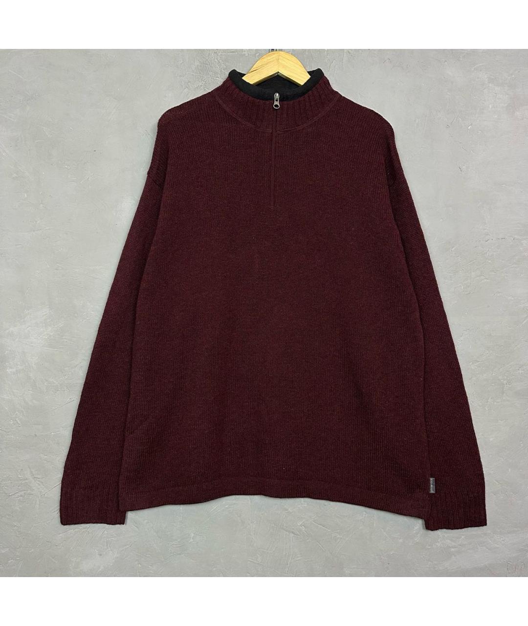 WOOLRICH Бордовый шерстяной джемпер / свитер, фото 7