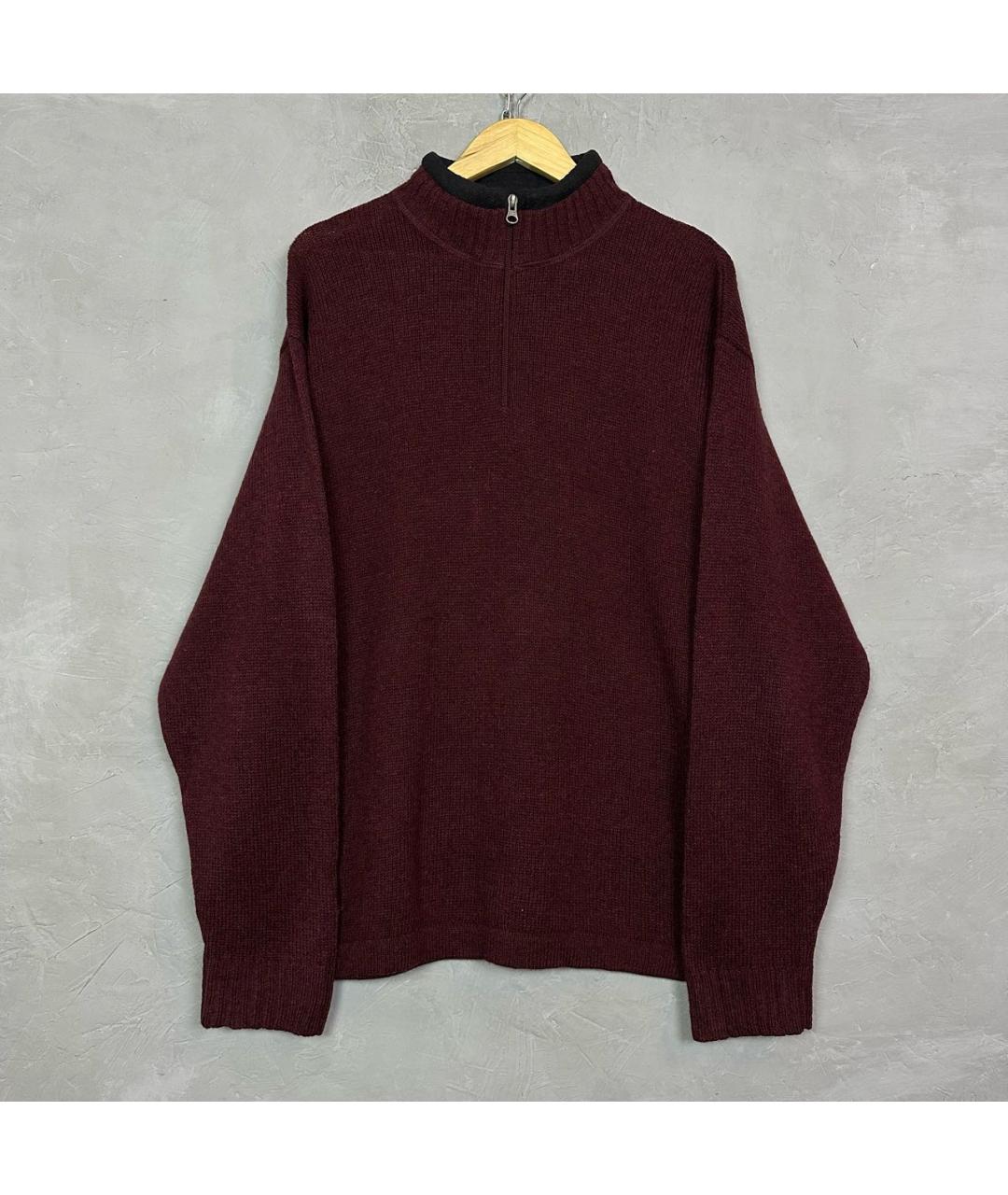 WOOLRICH Бордовый шерстяной джемпер / свитер, фото 2