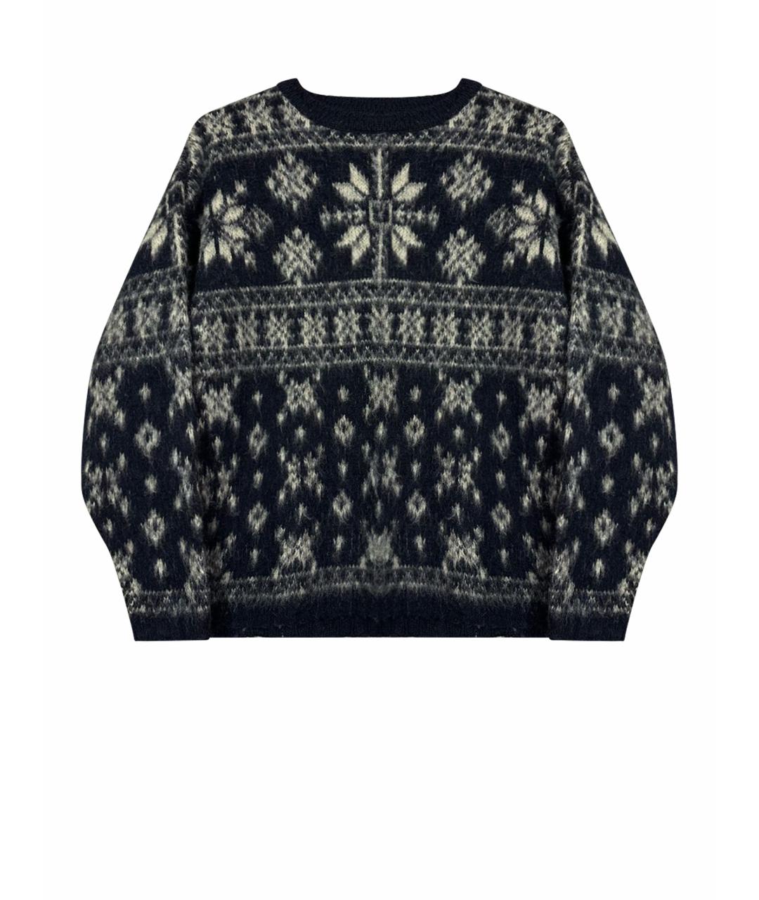 WOOLRICH Темно-синий шерстяной джемпер / свитер, фото 1