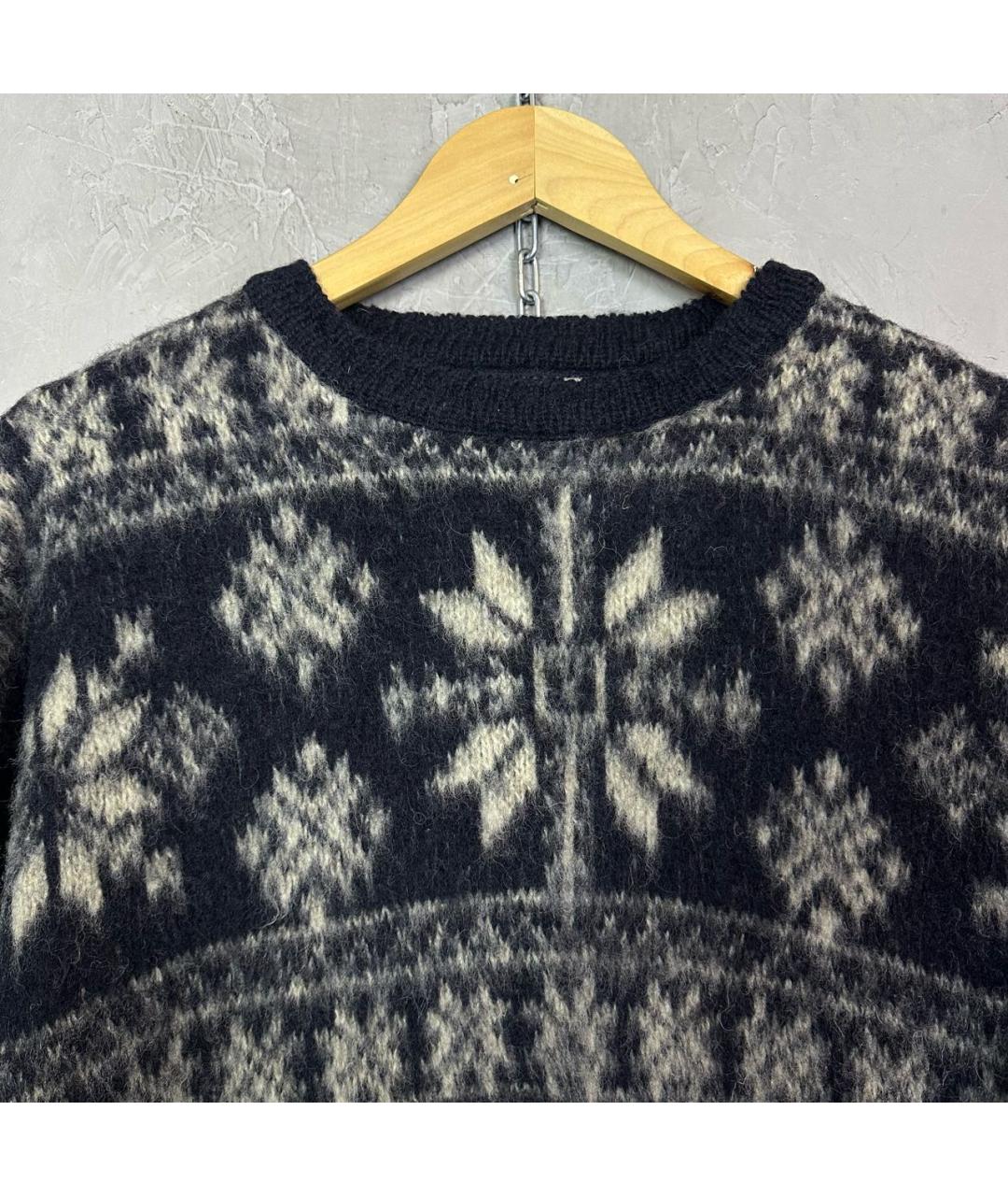 WOOLRICH Темно-синий шерстяной джемпер / свитер, фото 4