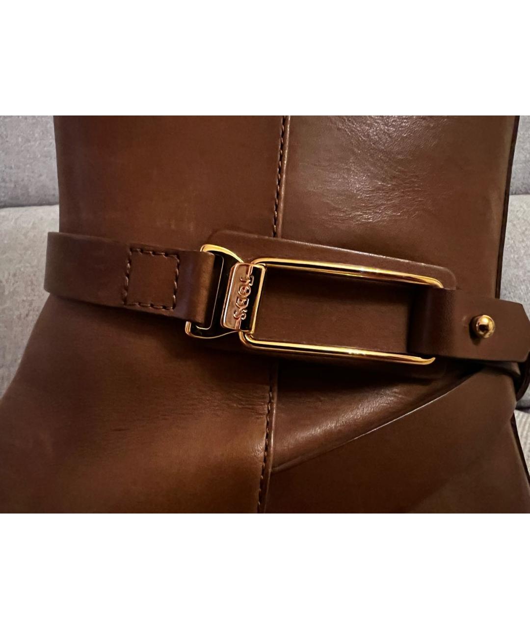 TOD'S Коричневые кожаные сапоги, фото 8