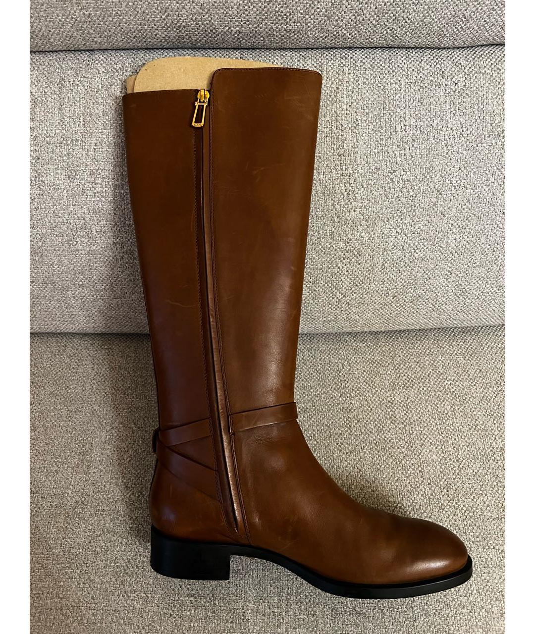 TOD'S Коричневые кожаные сапоги, фото 2