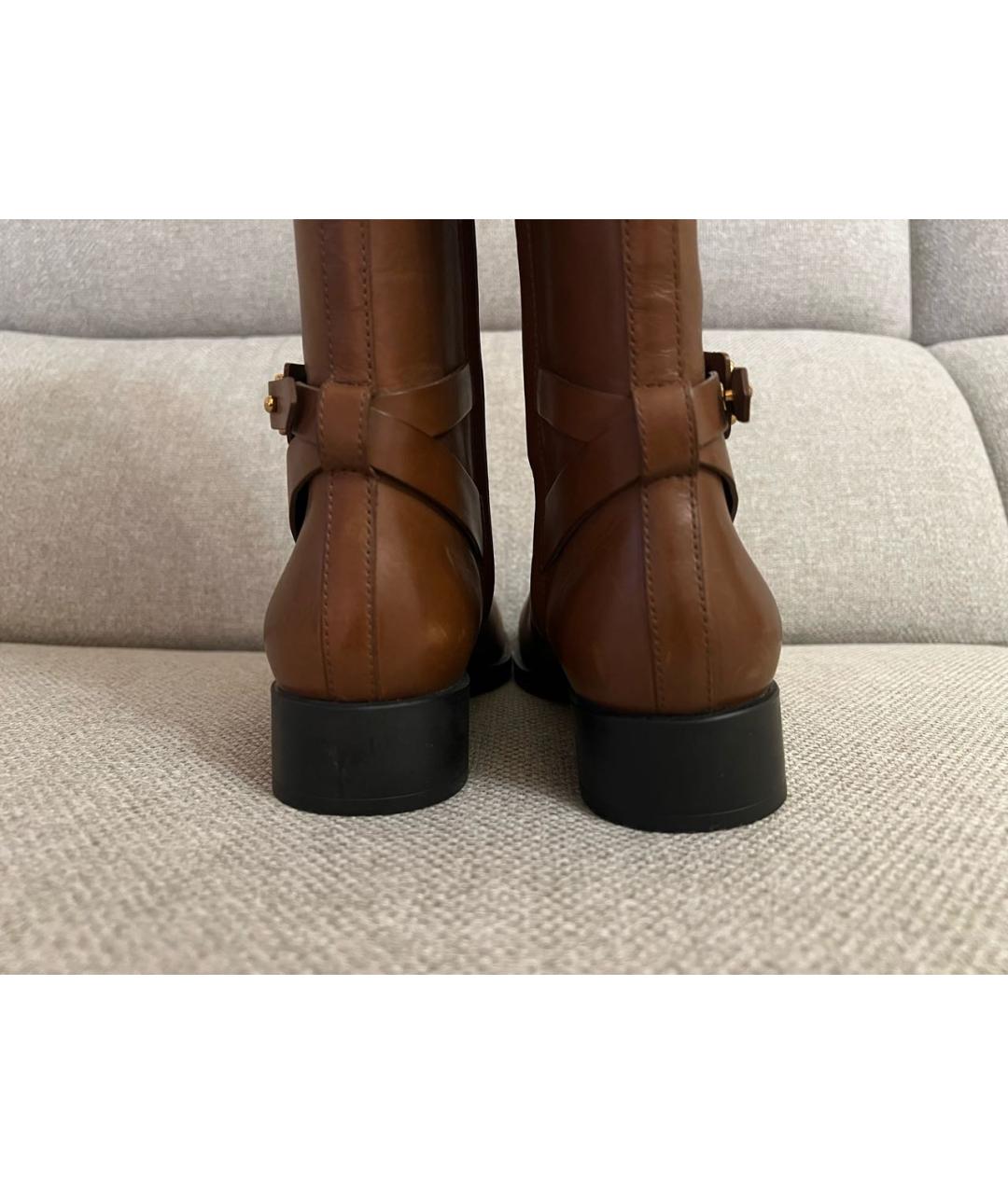 TOD'S Коричневые кожаные сапоги, фото 6