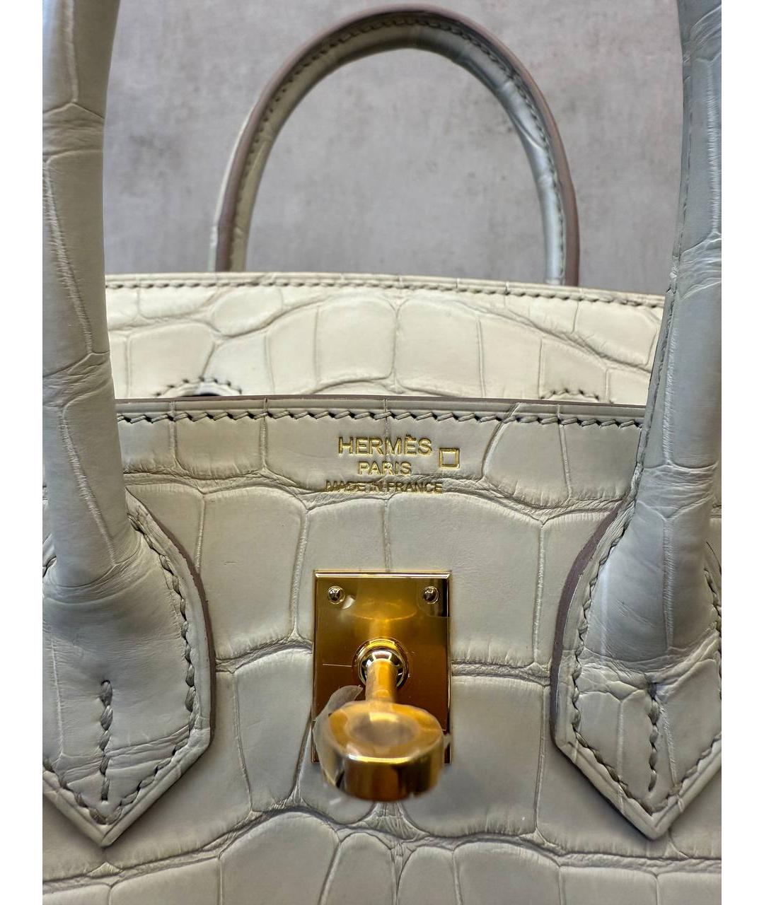 HERMES Бежевая кожаная сумка тоут, фото 6