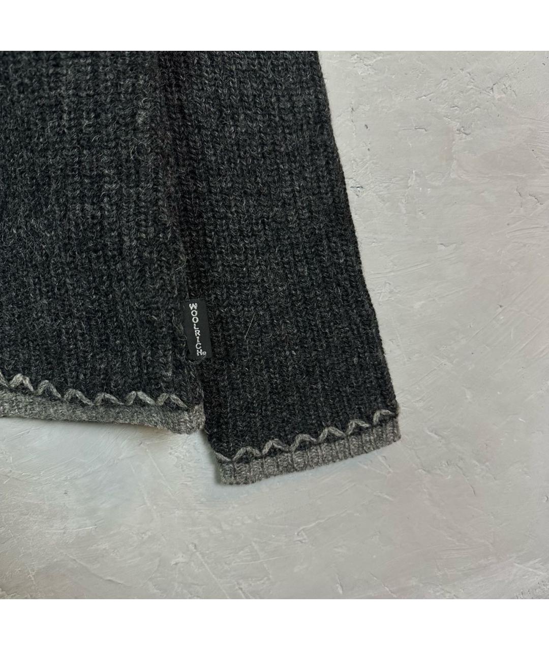 WOOLRICH Антрацитовый шерстяной джемпер / свитер, фото 4