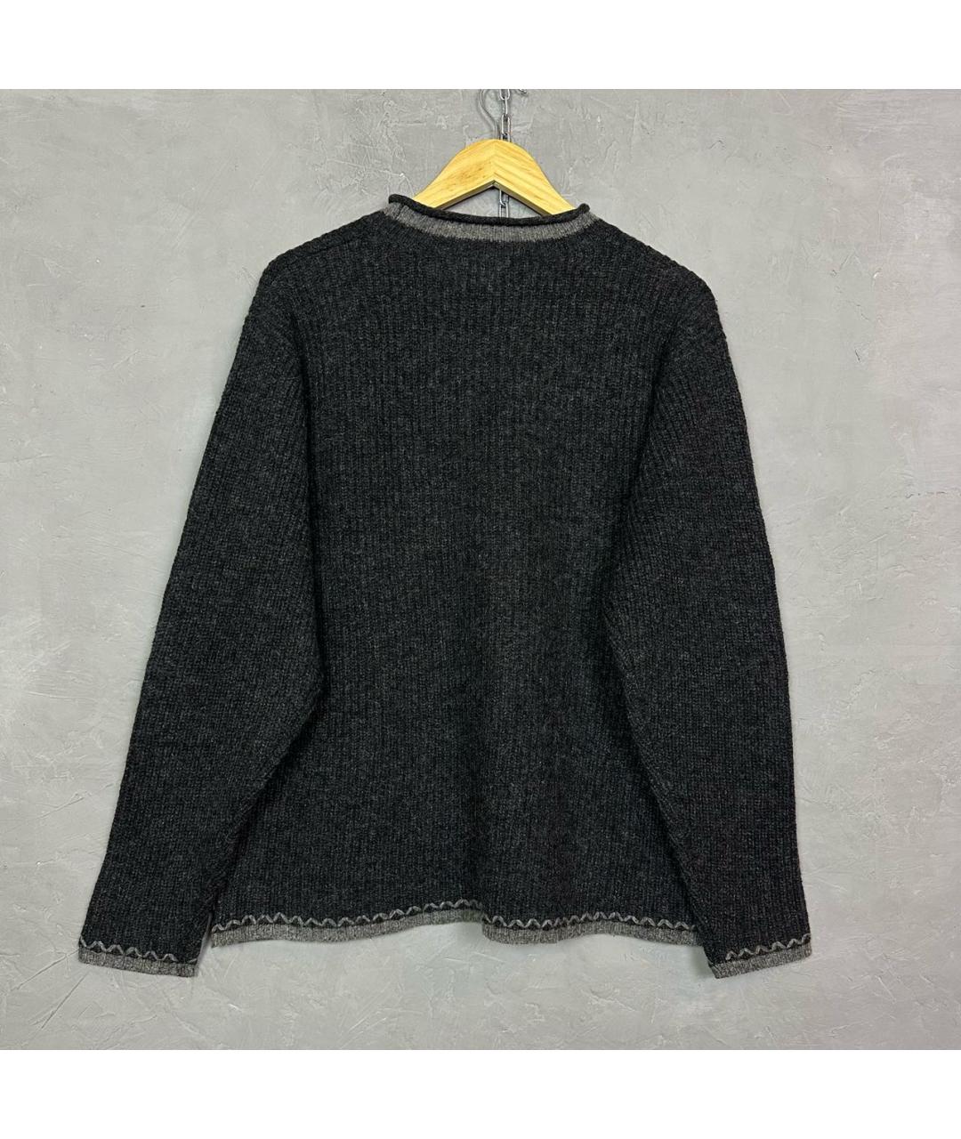 WOOLRICH Антрацитовый шерстяной джемпер / свитер, фото 2