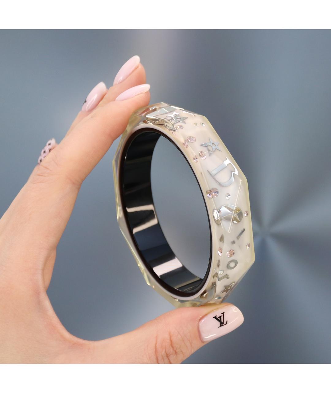 CHRISTIAN DIOR Бежевый пластиковый браслет, фото 5