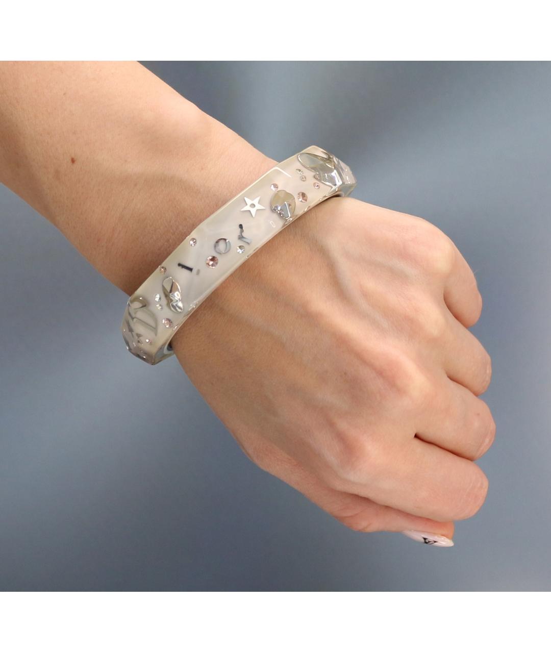 CHRISTIAN DIOR Бежевый пластиковый браслет, фото 9