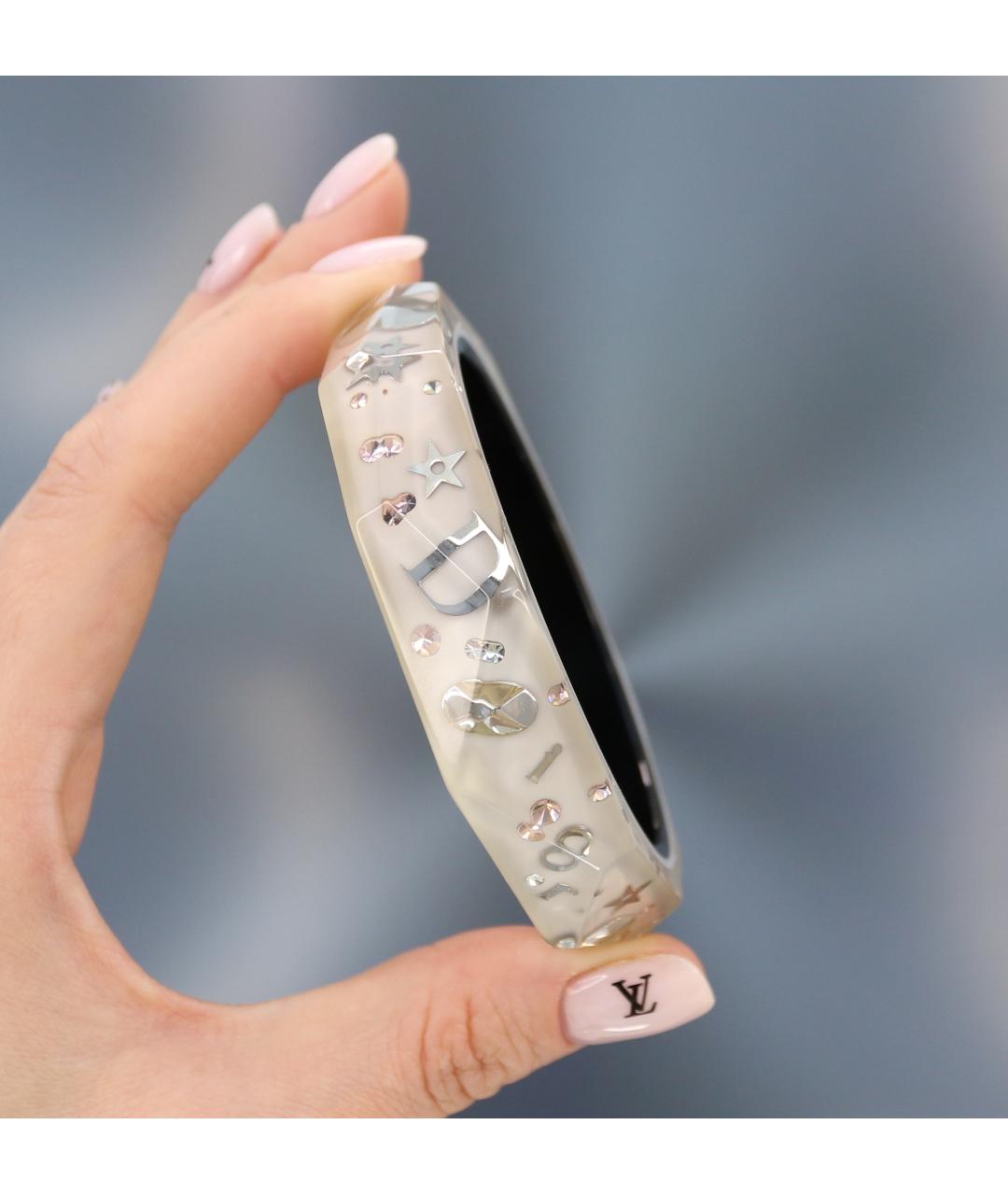 CHRISTIAN DIOR Бежевый пластиковый браслет, фото 3