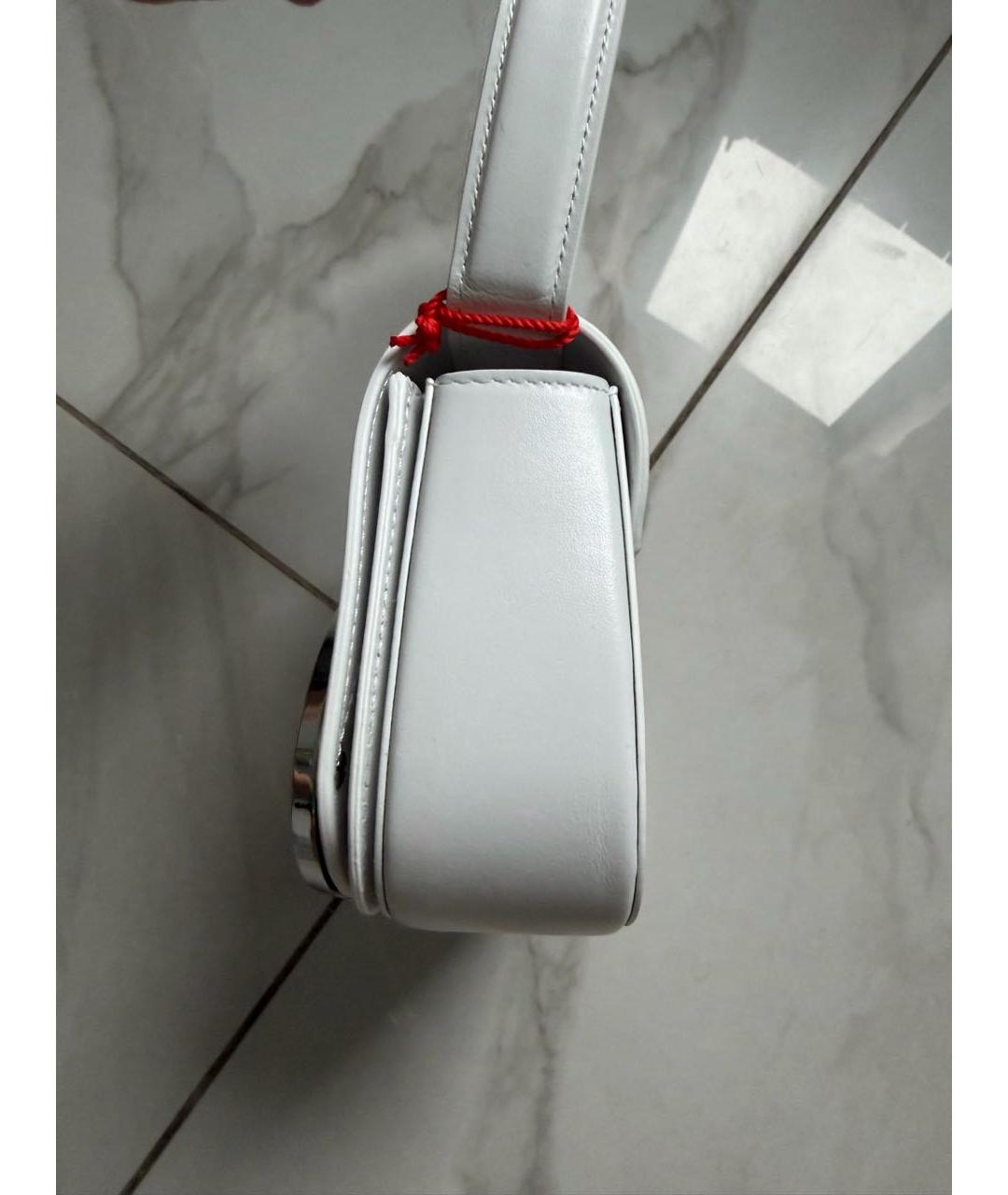 DIESEL Белая кожаная сумка через плечо, фото 2