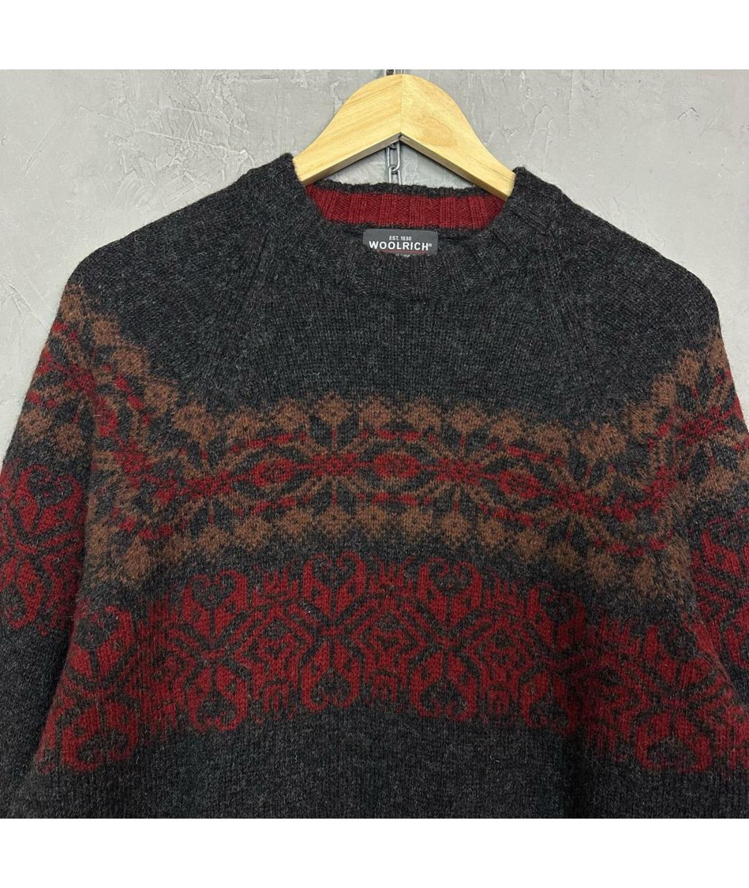 WOOLRICH Антрацитовый шерстяной джемпер / свитер, фото 4