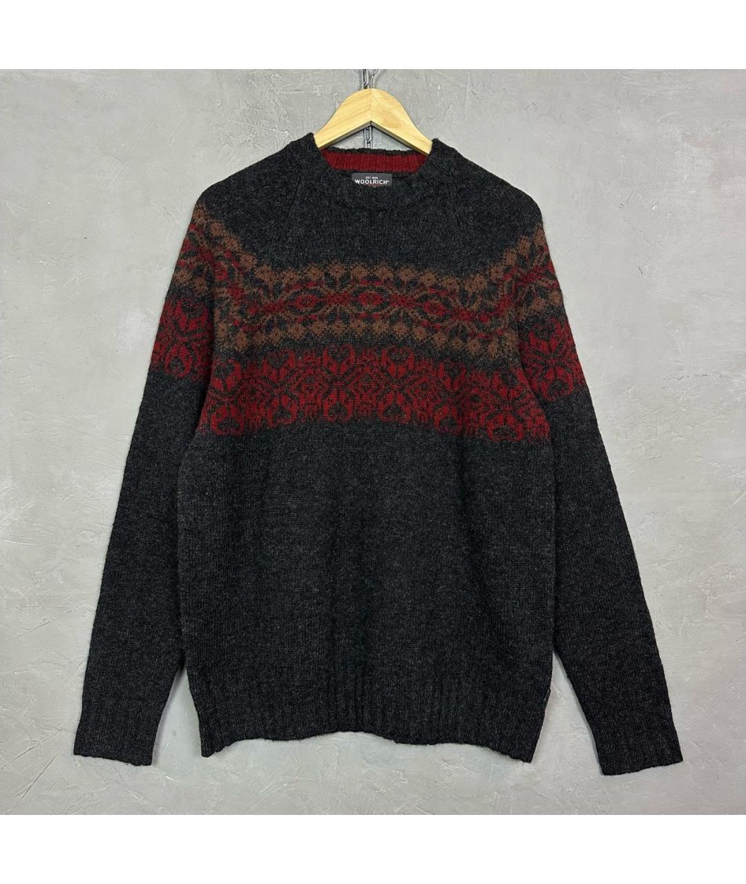 WOOLRICH Антрацитовый шерстяной джемпер / свитер, фото 7