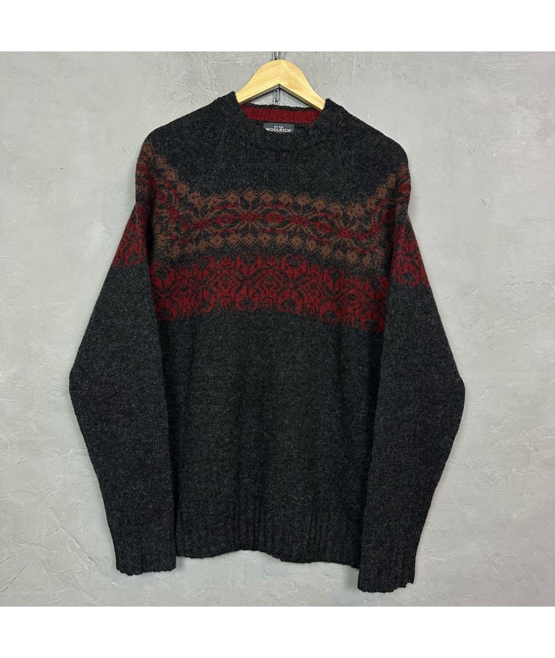 WOOLRICH Антрацитовый шерстяной джемпер / свитер, фото 2