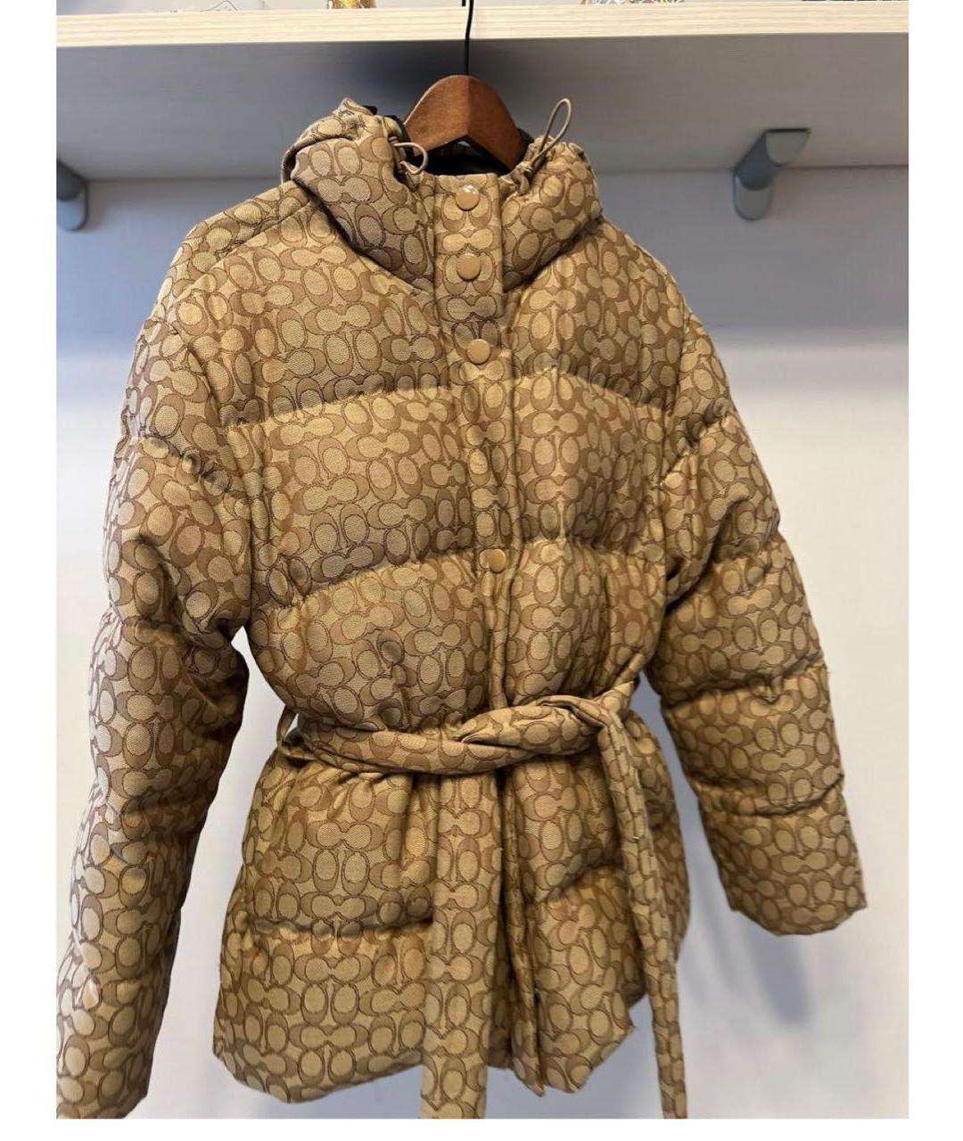 COACH Бежевая хлопко-эластановая куртка, фото 2