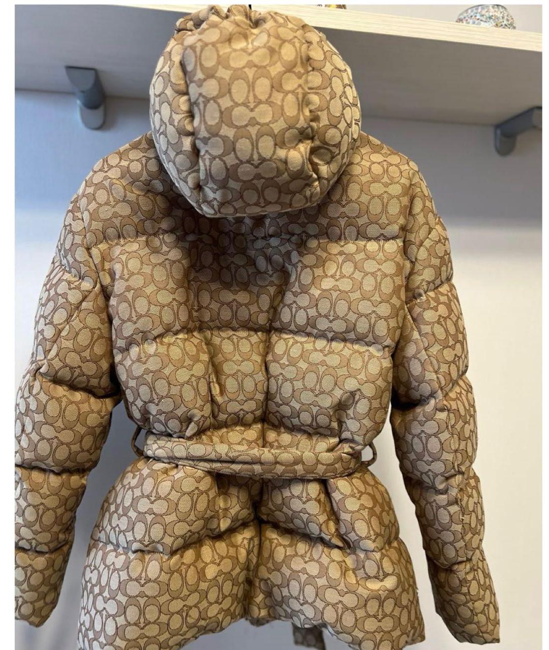 COACH Бежевая хлопко-эластановая куртка, фото 3