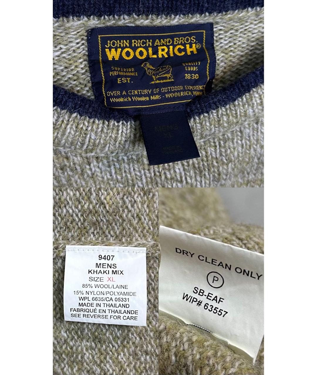 WOOLRICH Зеленый шерстяной джемпер / свитер, фото 5