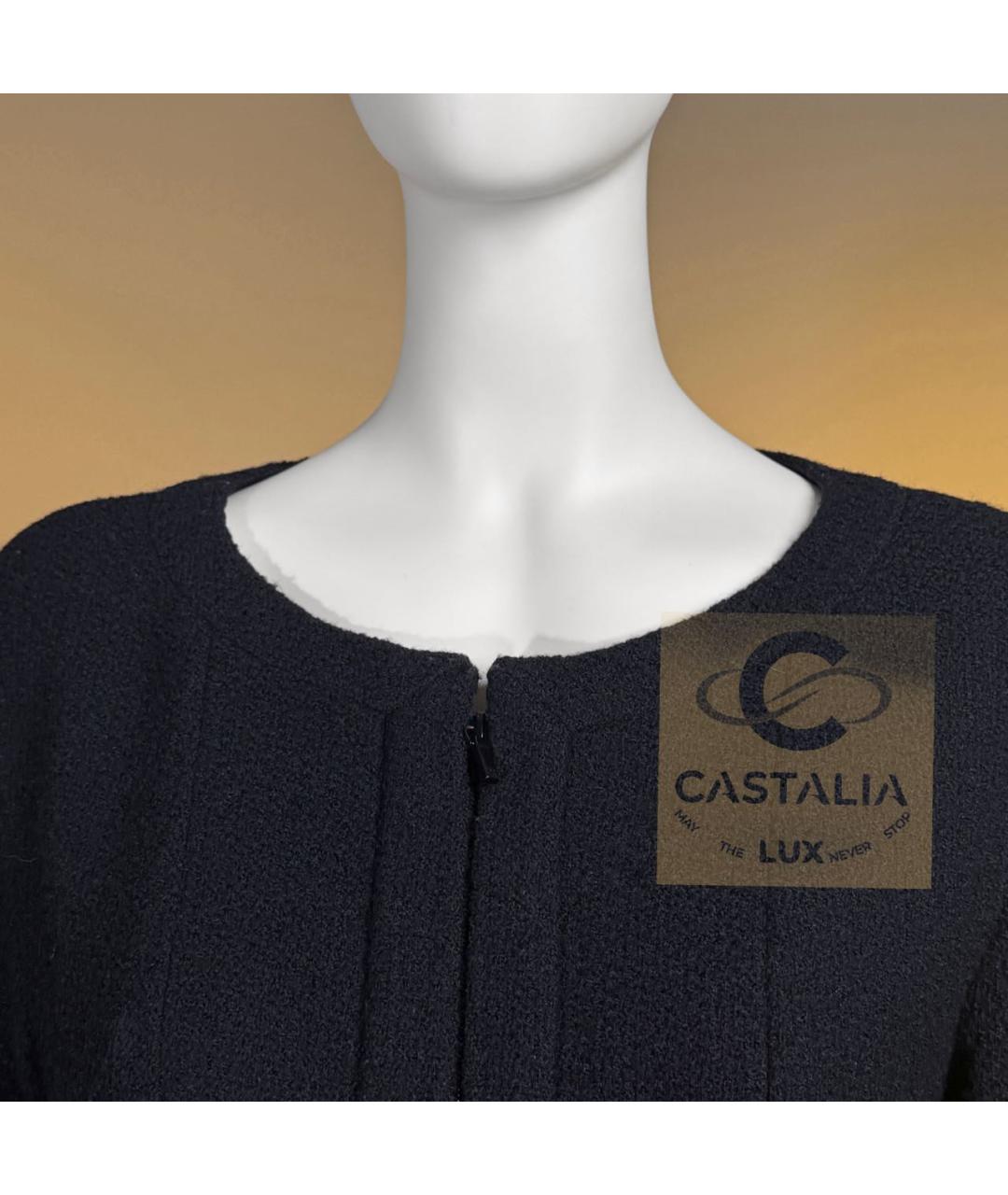 CHANEL Черный твидовый жакет/пиджак, фото 5