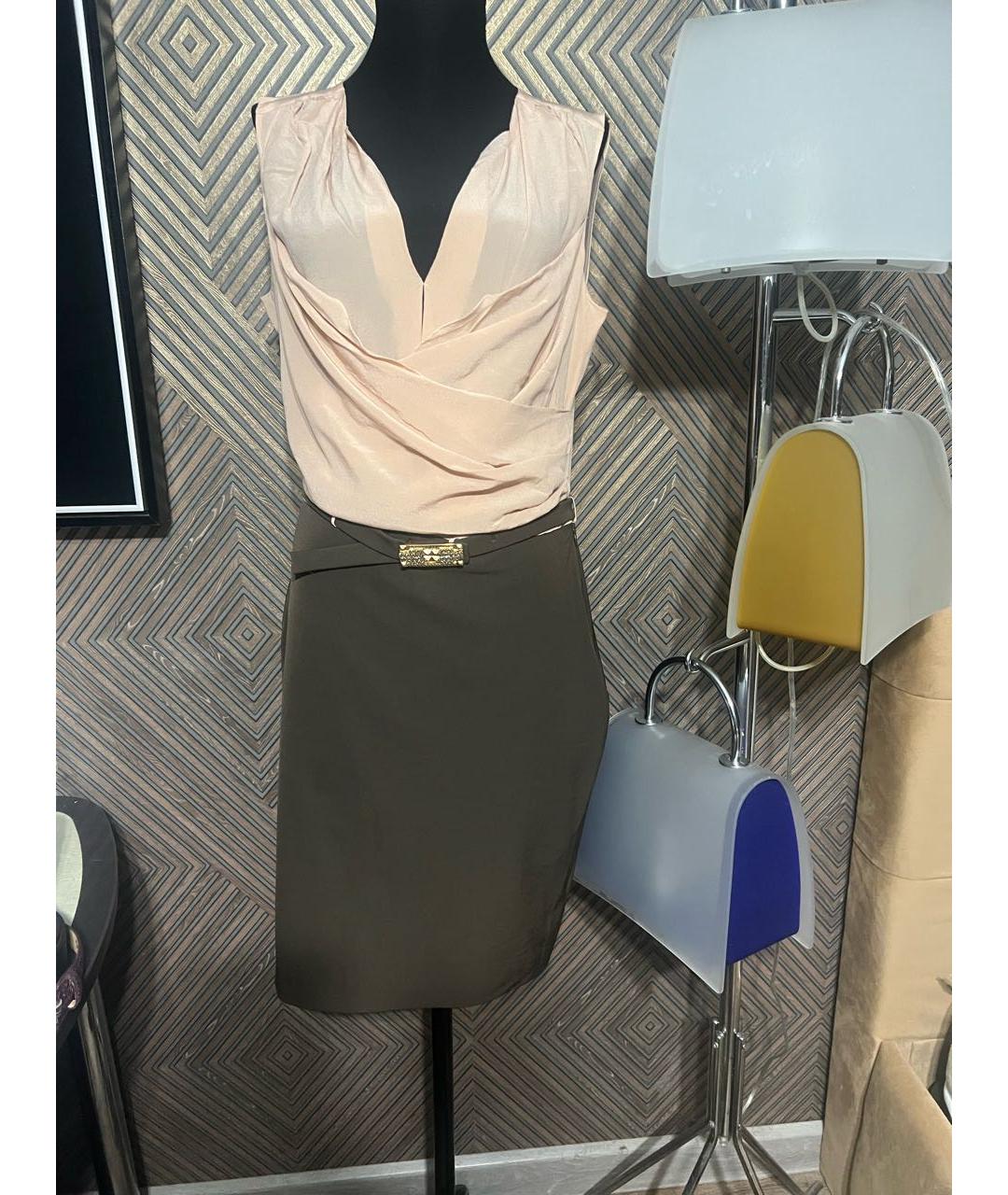 PINKO Мульти шелковое коктейльное платье, фото 8