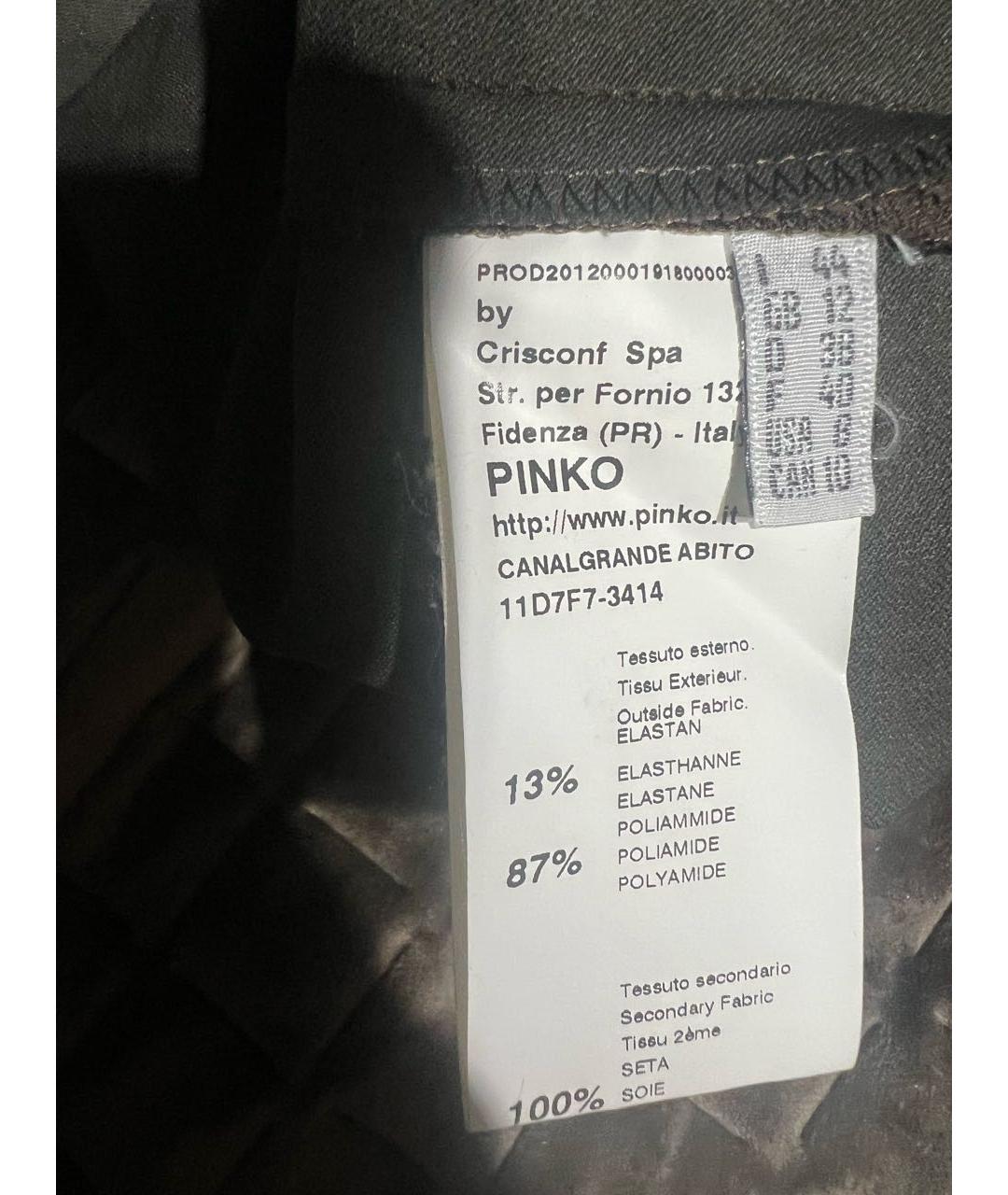 PINKO Мульти шелковое коктейльное платье, фото 6