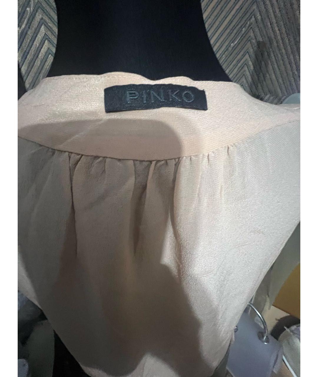 PINKO Мульти шелковое коктейльное платье, фото 7