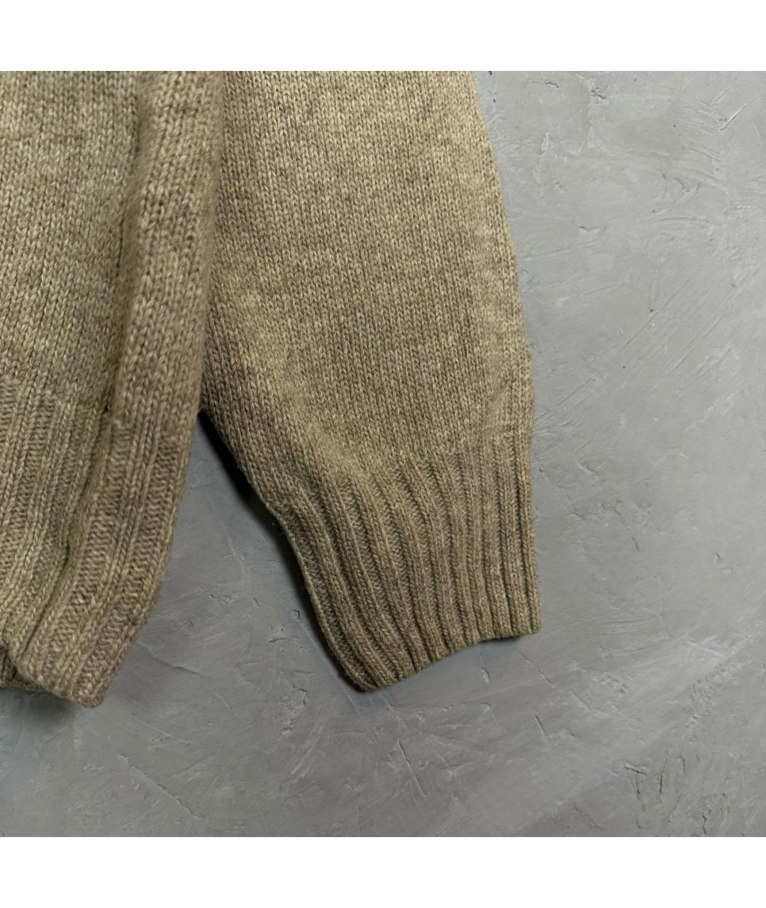 WOOLRICH Бежевый шерстяной джемпер / свитер, фото 5