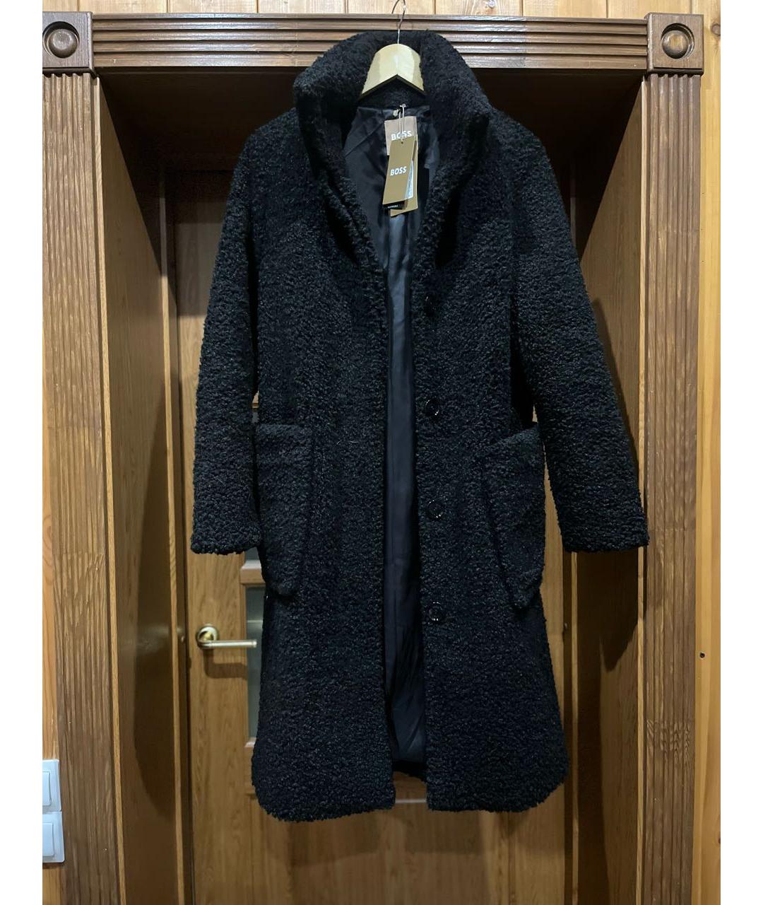 HUGO BOSS Черная полиэстеровая шуба, фото 9