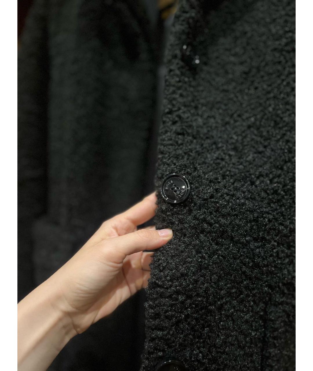 HUGO BOSS Черная полиэстеровая шуба, фото 5