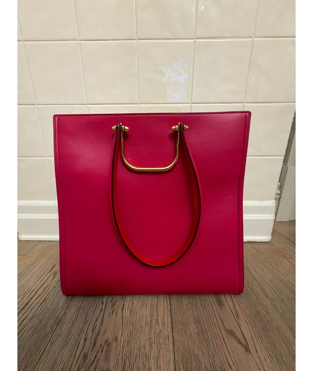 ALEXANDER MCQUEEN Розовая кожаная сумка через плечо, фото 3