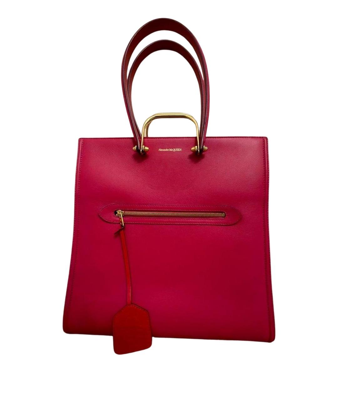 ALEXANDER MCQUEEN Розовая кожаная сумка через плечо, фото 1