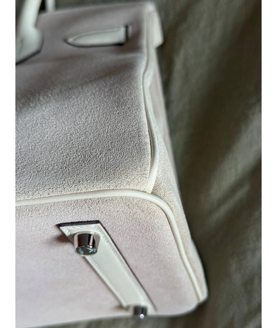 HERMES Бежевая кожаная сумка с короткими ручками, фото 4