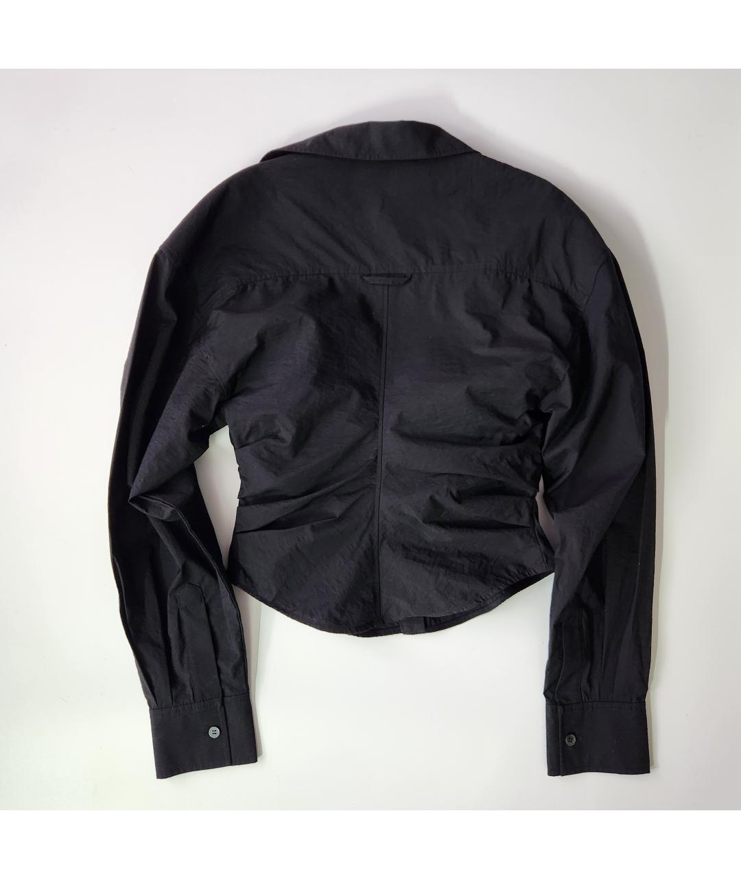 JACQUEMUS Черная хлопко-эластановая блузы, фото 2