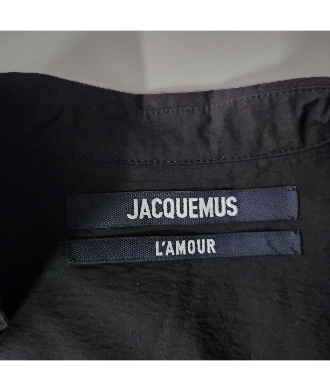 JACQUEMUS Черная хлопко-эластановая блузы, фото 3
