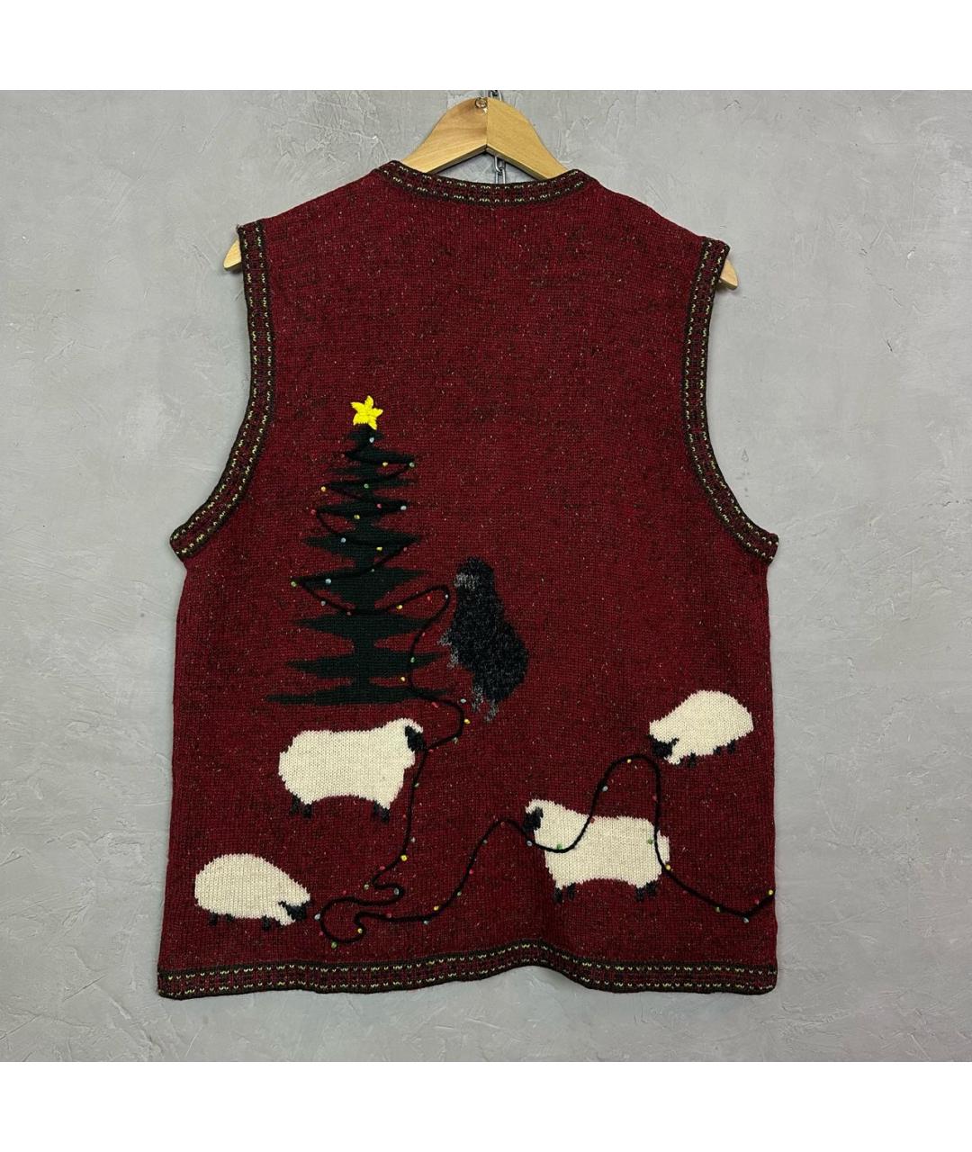 WOOLRICH Бордовая шерстяная жилетка, фото 2