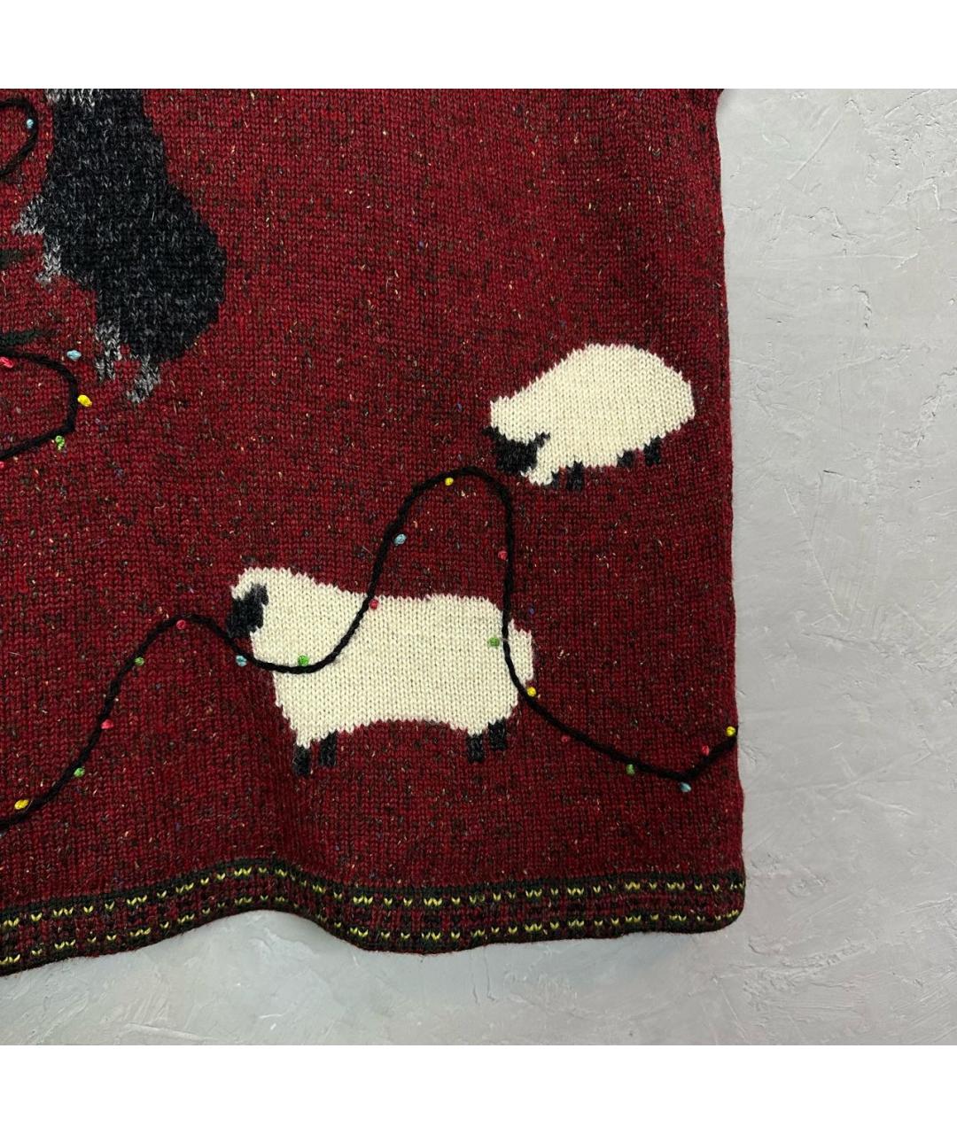 WOOLRICH Бордовая шерстяная жилетка, фото 4