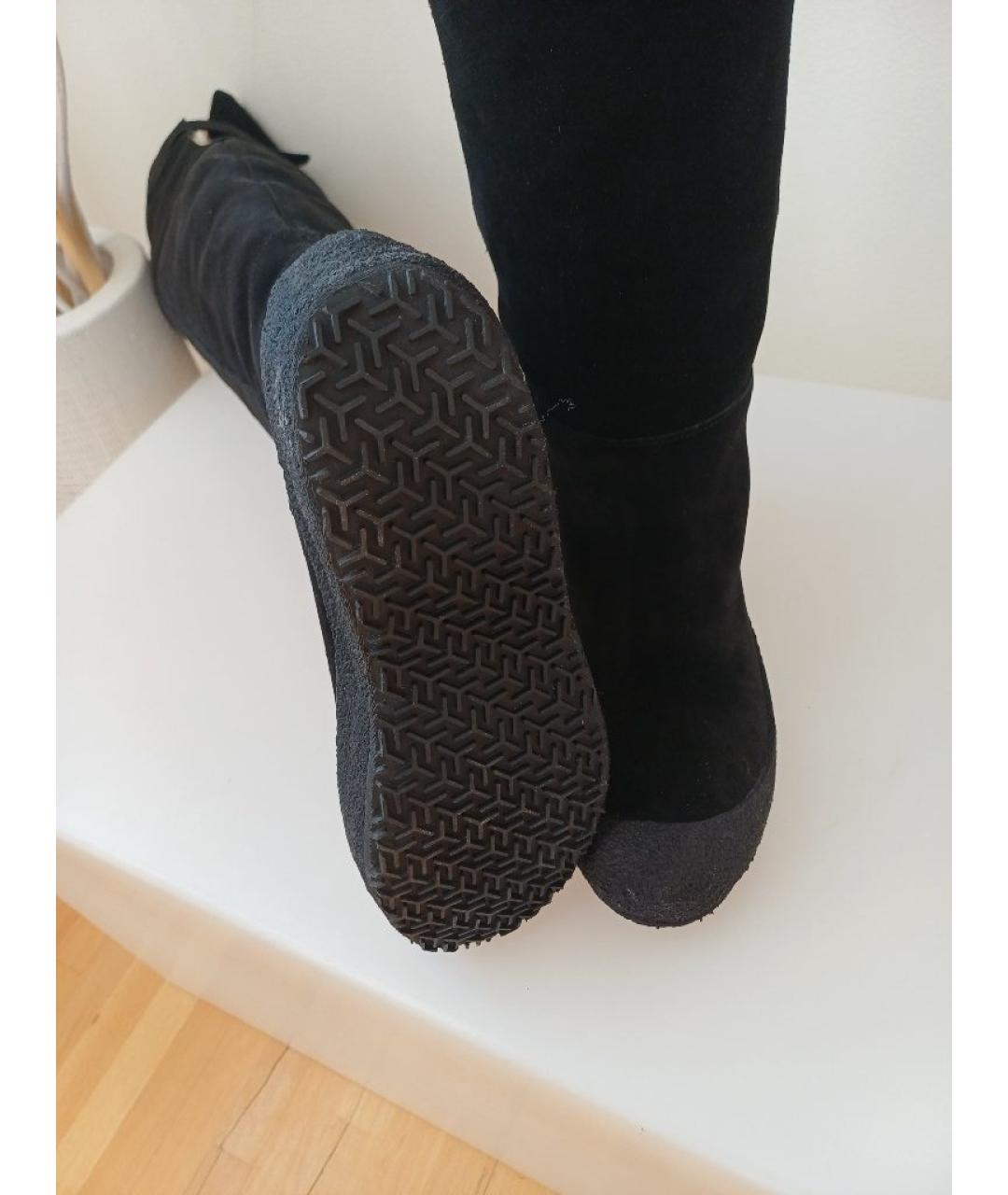 BALLY Черные замшевые ботфорты, фото 9