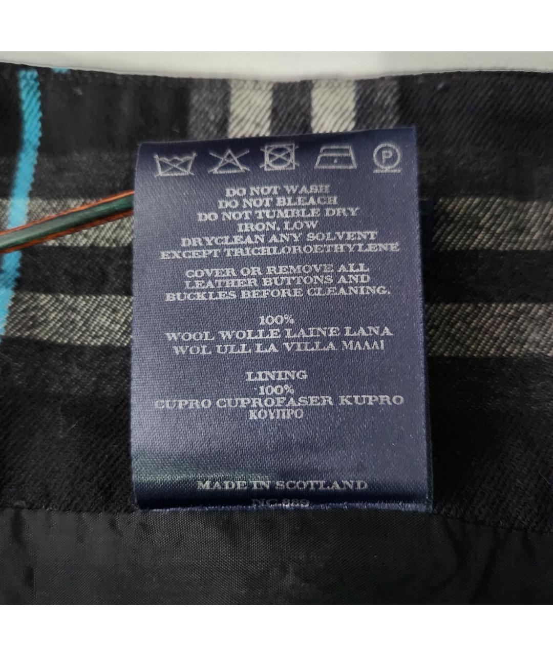 BURBERRY Черная шерстяная юбка мини, фото 4