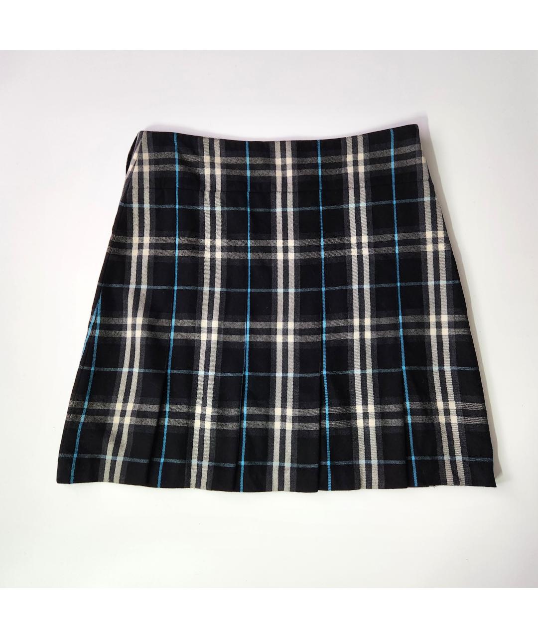 BURBERRY Черная шерстяная юбка мини, фото 8