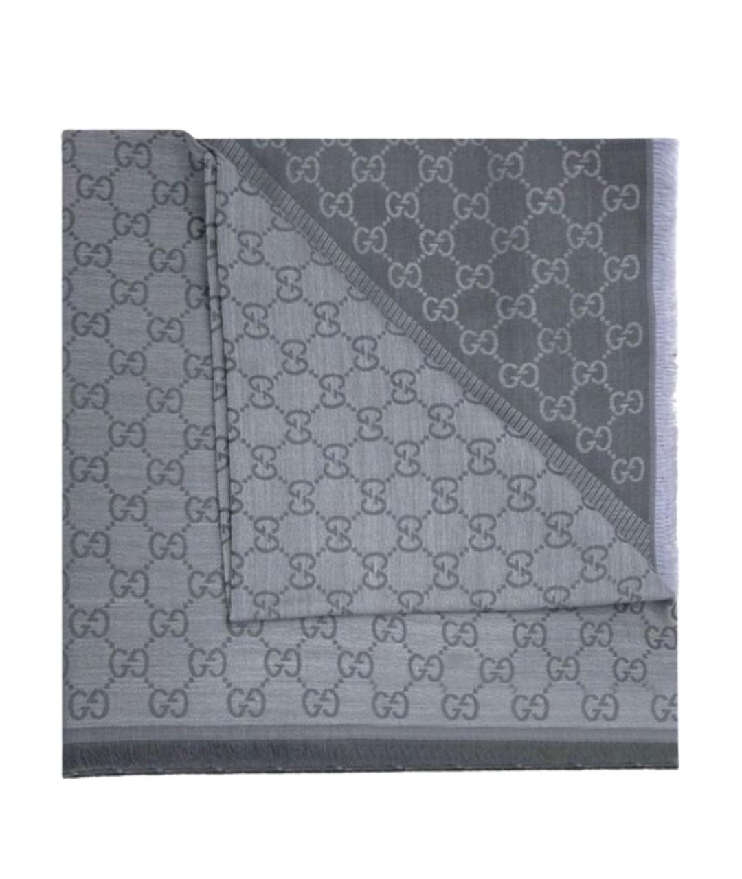 GUCCI Антрацитовый шарф, фото 1