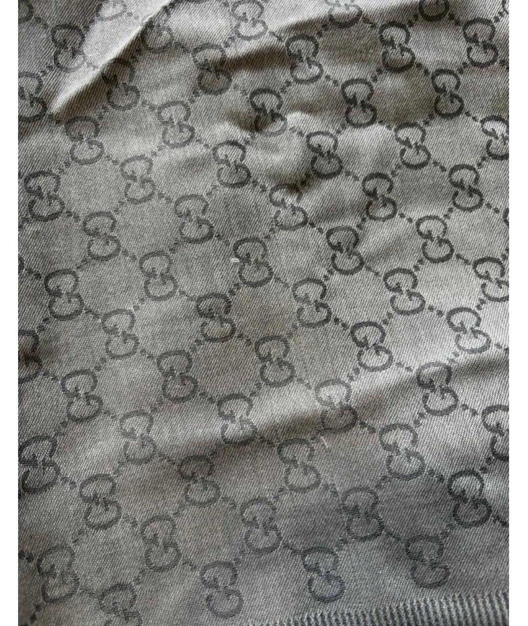 GUCCI Антрацитовый шарф, фото 6