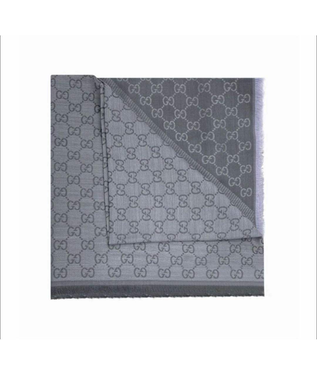GUCCI Антрацитовый шарф, фото 9