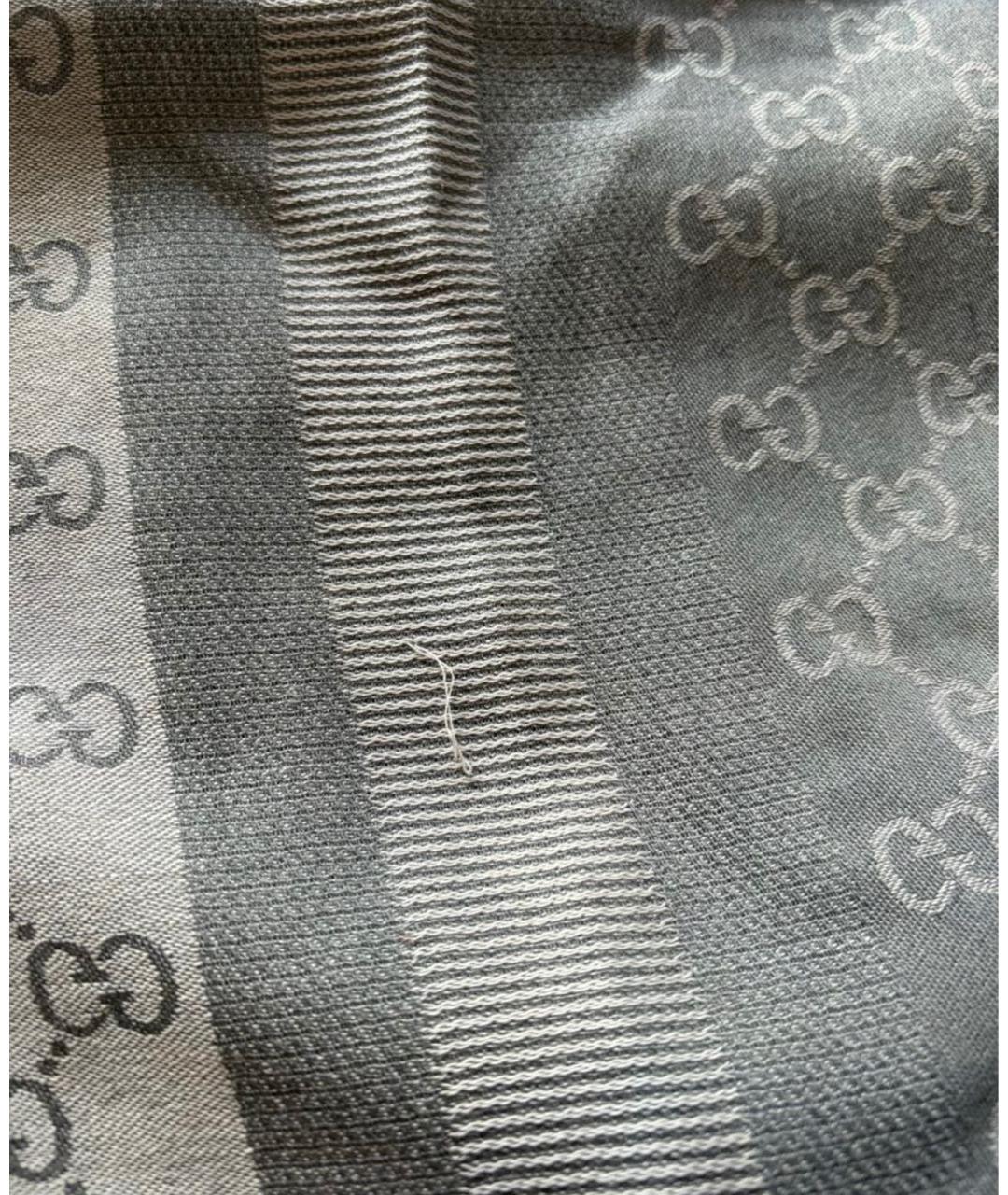 GUCCI Антрацитовый шарф, фото 5