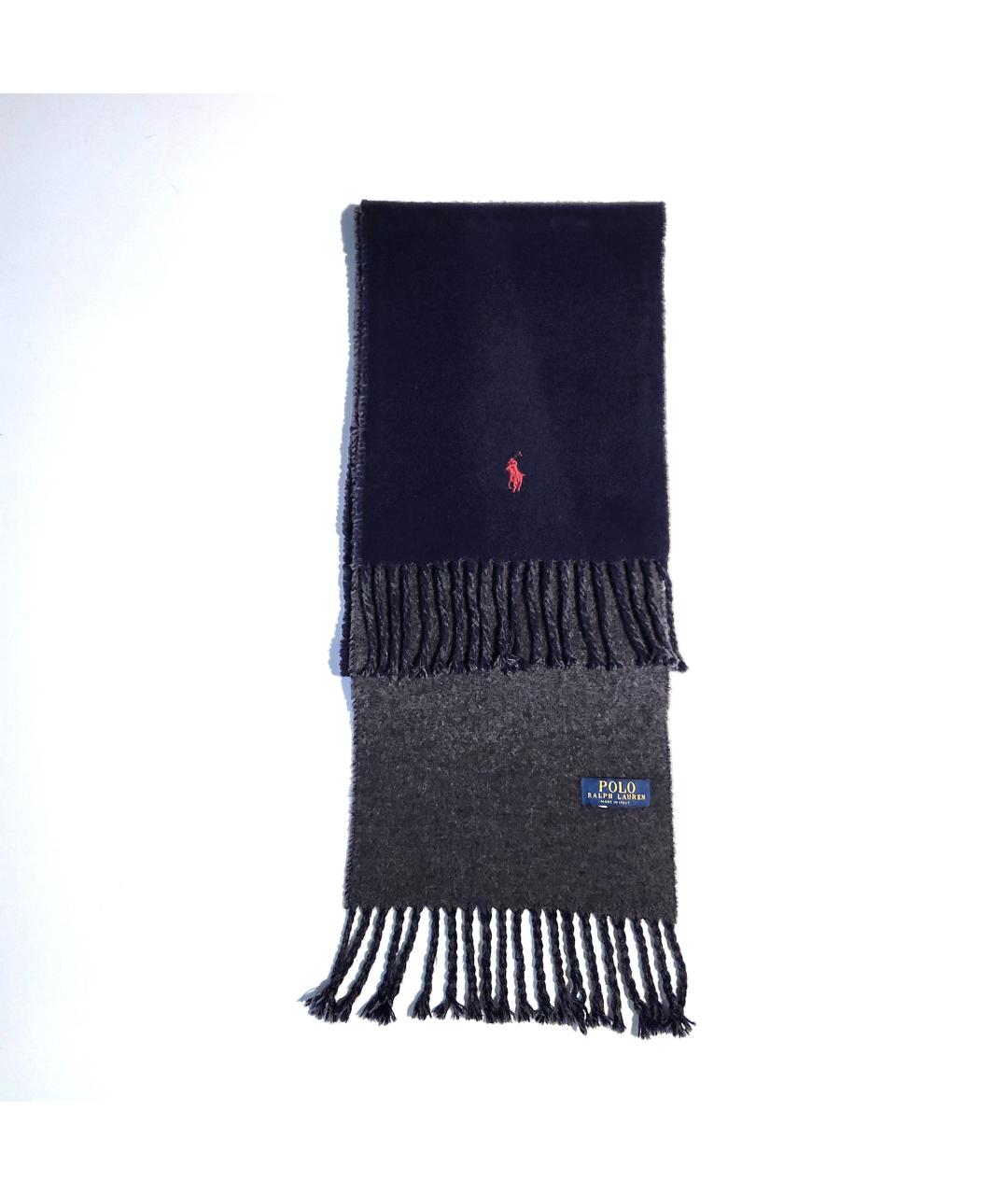 POLO RALPH LAUREN Серый шерстяной шарф, фото 7